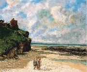 Gustave Courbet The Beach at Saint-Aubin-sur-Mer Spain oil painting artist